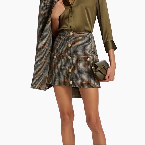 L'Agence Zander Button Front Mini Skirt lagence - Picture 4 of 4